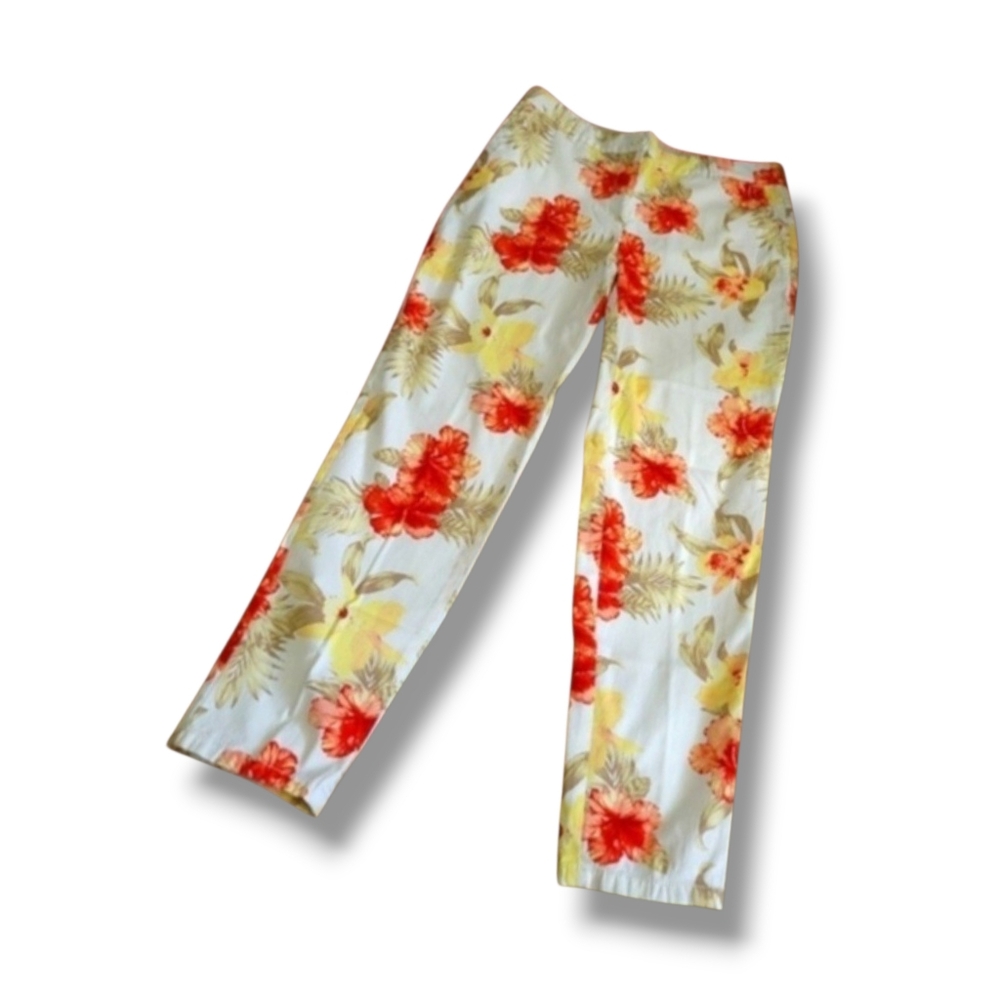 Talbots | Super Cute Multicolor Tropical Floral Weekend Chino Pants (SIZE 4)